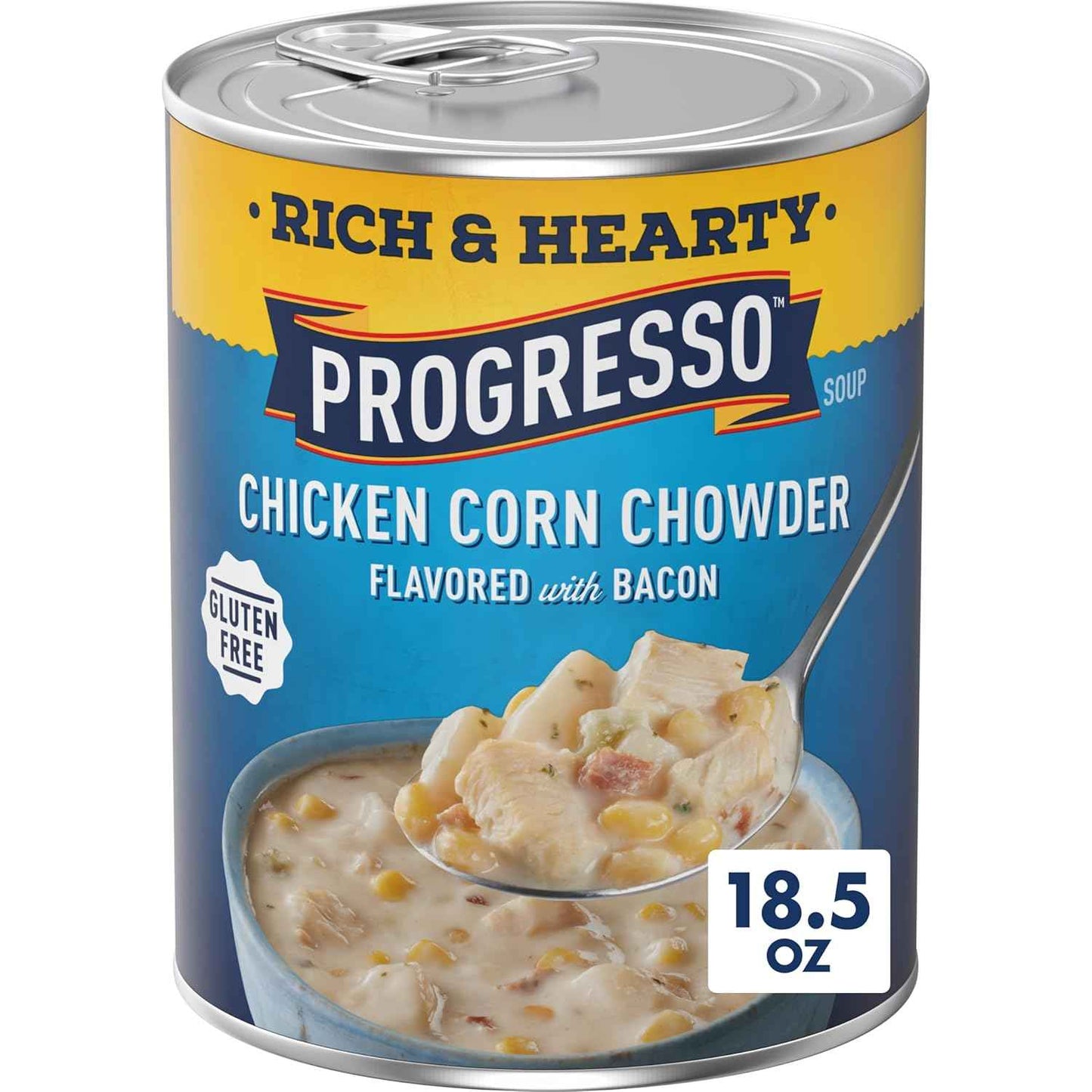 Progresso Gluten Free Chicken Corn Chowder — Pantry Staple for Home Office Lunch Breaks and Focused Afternoons, 18.5 oz