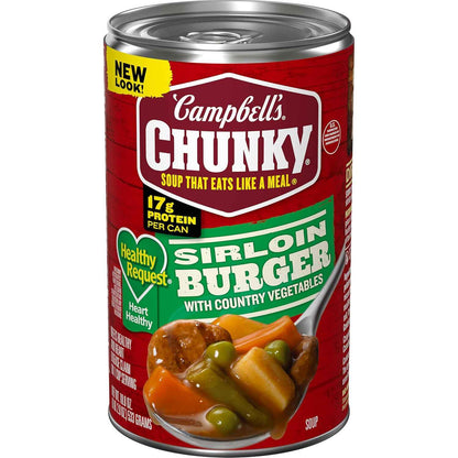 Campbell's Healthy Request Beef Sirloin Vegetable Soup, 18.8 oz – Filling Protein-Rich Weekday Dinner for Picky Eaters and Family Tables