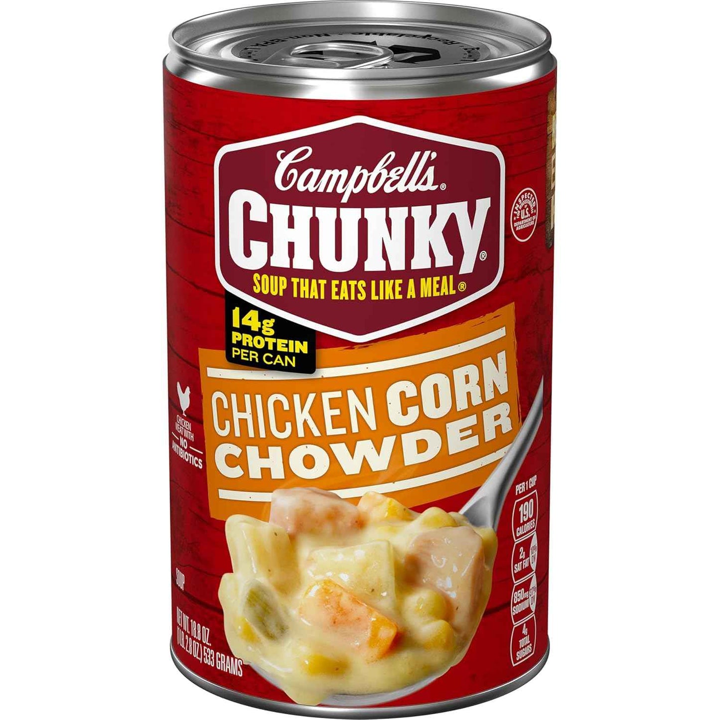 Campbell's Chunky Beef Soup – Shelf-Stable Break Room Lunch for the Office Fridge, 18.8 Oz