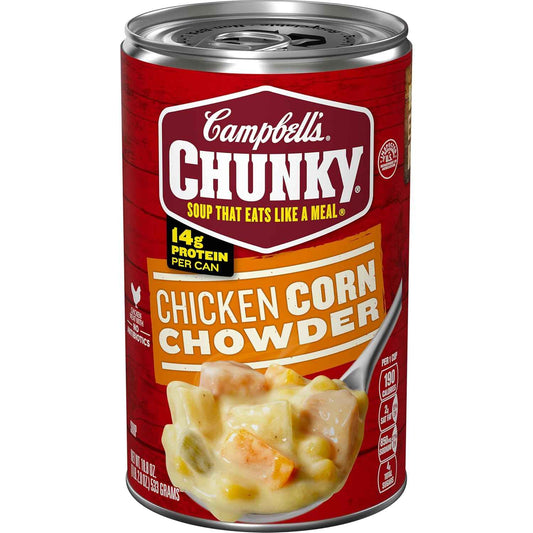 Campbell's Chunky Beef Soup – Shelf-Stable Break Room Lunch for the Office Fridge, 18.8 Oz