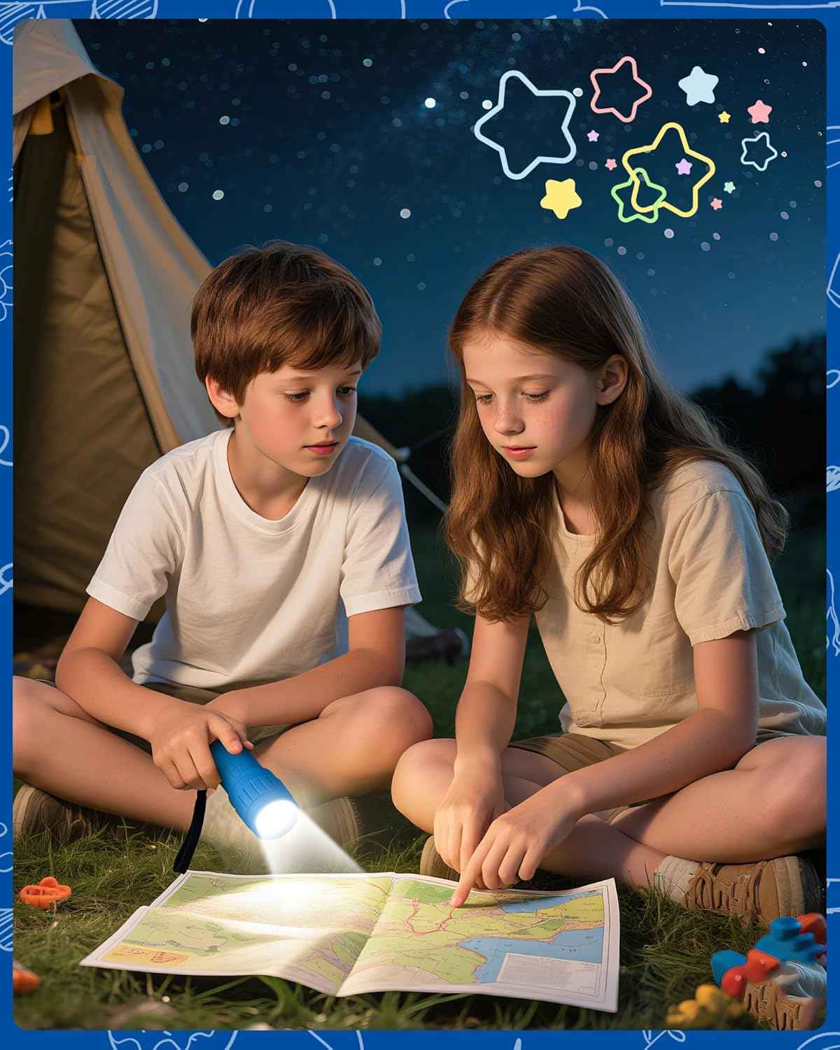 EverBrite 9-LED Flashlight 6-Pack – Trail and Campsite Light for Hikers, Campers, and Hunters