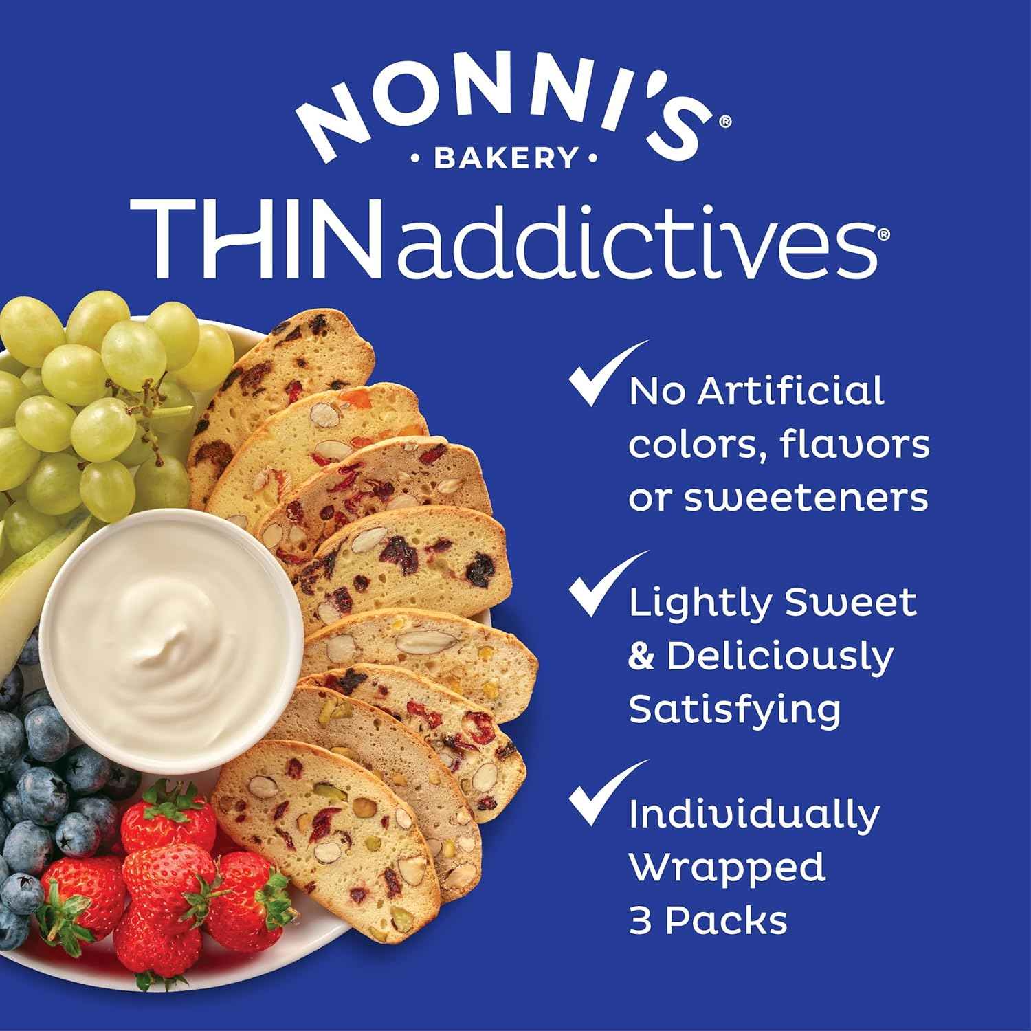 Nonni's Cranberry Thin Addictives – Elegant Holiday Gift Basket Treat for Coffee and Tea Lovers
