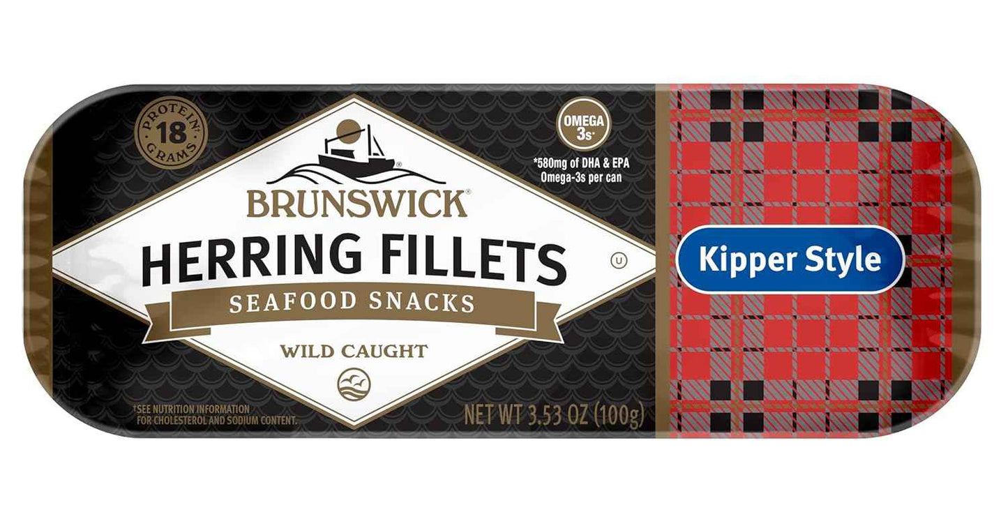 Brunswick Golden Smoked Herring Fillets – No-Prep Canned Seafood for Campsite and Trail Lunches