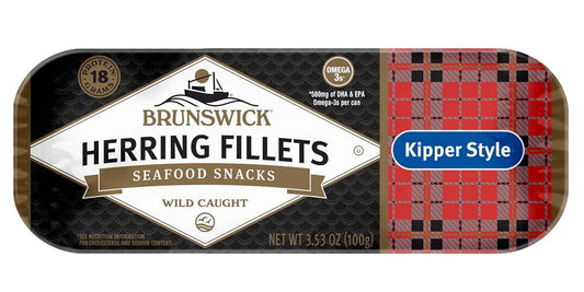 Brunswick Golden Smoked Herring Fillets – No-Prep Canned Seafood for Campsite and Trail Lunches