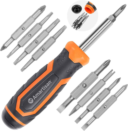 Amartisan 18-in-1 Multi-bit Screwdriver – Portable Repair Tool for Camping Gear, Bikes, and Trail Equipment