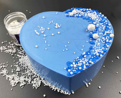 Sweet Sprinklez White Pearl Sprinkles Safe Cupcake Toppers for Kids Birthday Parties and School Celebrations, 4.2oz
