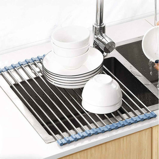 MECHEER Roll-Up Dish Drying Rack – Portable Outdoor Sink Accessory for Camping and Picnics