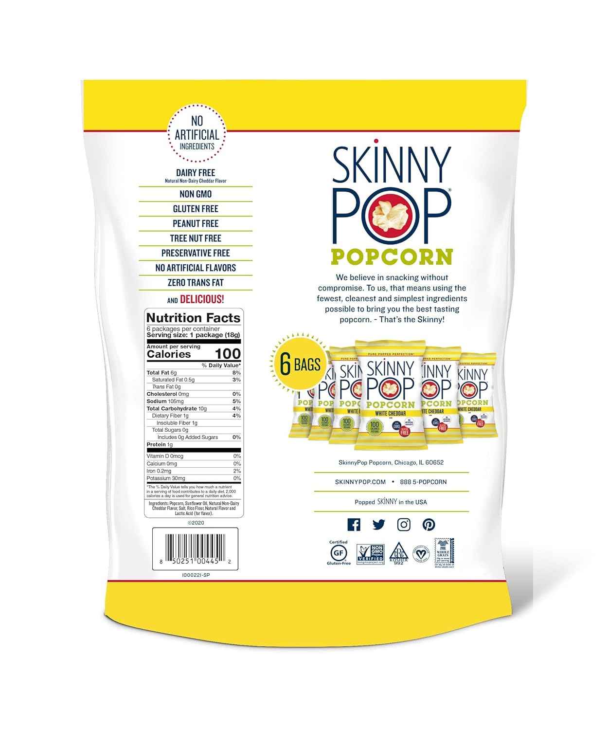 SkinnyPop Butterbeer Popcorn – Better for You Butterscotch Indulgence for Carb Conscious Snackers, Non-GMO