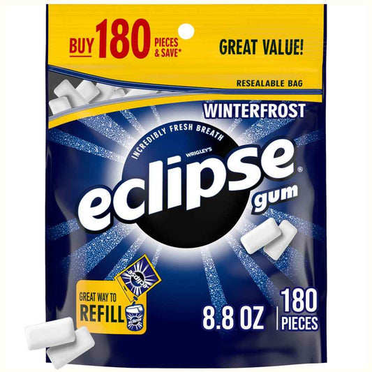 ECLIPSE Winterfrost Sugar Free Chewing Gum – Practical Stocking Stuffer for Coworker and White Elephant Gift Exchange