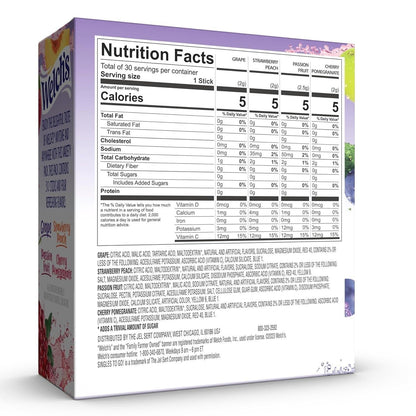 Singles_To_Go_Variety_Pack,_Watertok_Powdered_Drink_Mix,_Includes_4_Flavors,_Grape,_Passion_fruit,_Strawberry_Peach,_Cherry_Pomegranate,_1_Box_(30_Servings)