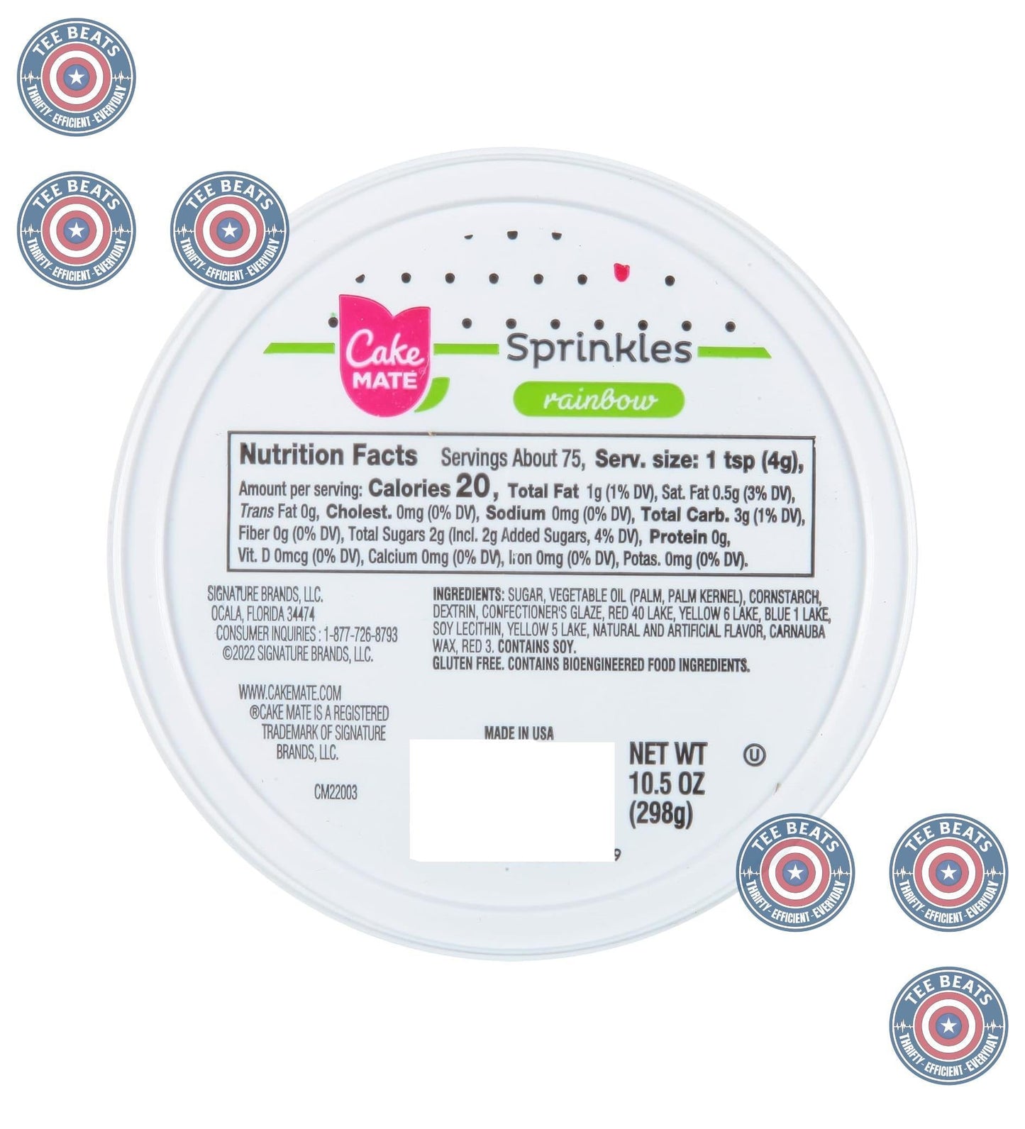 Cake_Mate_Rainbow_Sprinkles_with_resealable_lid_-_Delicious_Dessert_Sprinkles_for_Ice_Cream,_Cookies,_Baked_Goods,_Donuts_10.5_oz_Tub_(Rainbow_Jimmies)