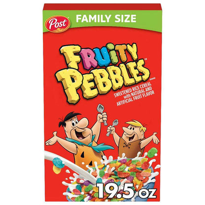 Post Fruity Pebbles Cereal – Gluten Free Kids Breakfast for Family Breakfast Table