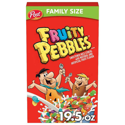 Post Fruity Pebbles Cereal – Gluten Free Kids Breakfast for Family Breakfast Table