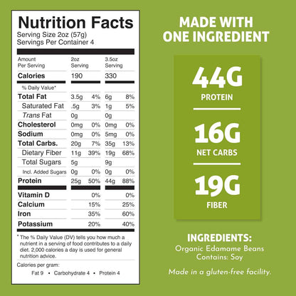 The Only Bean Edamame Fettuccine Gift Set for the Health Conscious Foodie, Organic Protein Pasta
