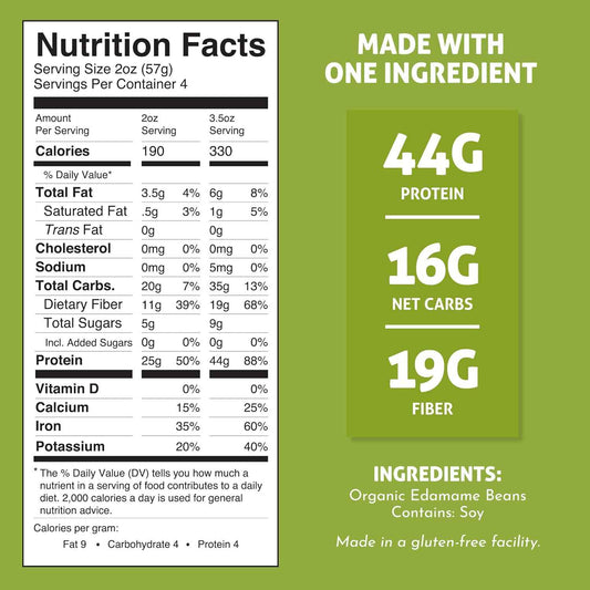 The Only Bean Edamame Fettuccine Gift Set for the Health Conscious Foodie, Organic Protein Pasta