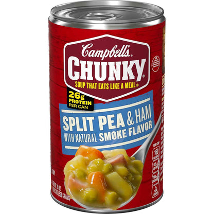 Campbell's Chunky Split Pea with Ham Soup – Work-from-Home Lunch That Won't Break Focus, 19 Oz Can