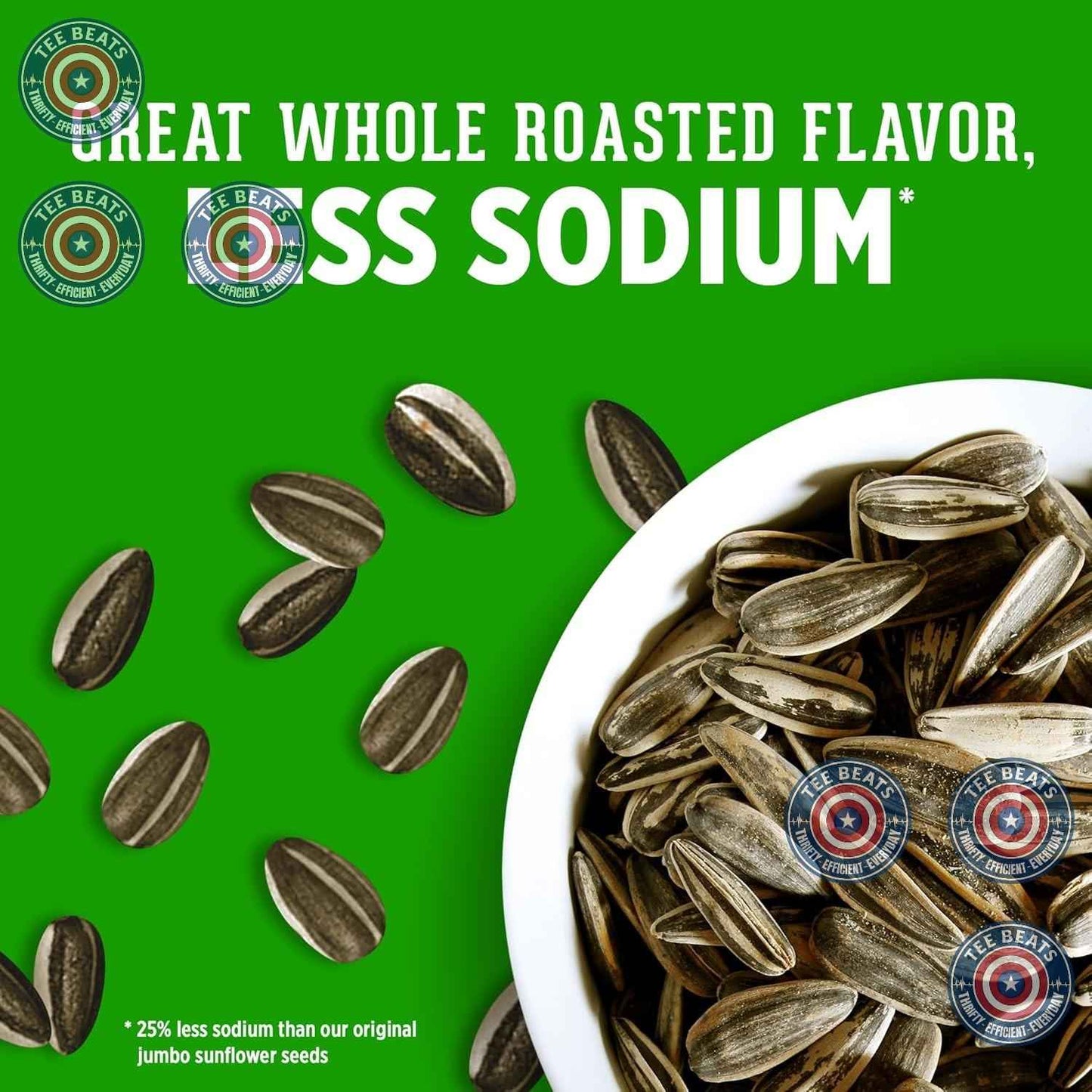 DAVID Roasted and Salted Low Sodium Seeds – Office Desk Snack for Blood Pressure Management, 16oz