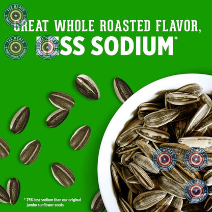 DAVID Roasted and Salted Low Sodium Seeds – Office Desk Snack for Blood Pressure Management, 16oz