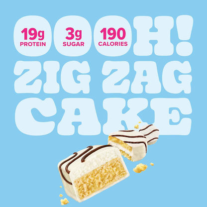 Pure Protein Zig Zag Cake Protein Bars – Pantry Staple for Balanced Self-Care Days, Gluten Free High Protein Snack