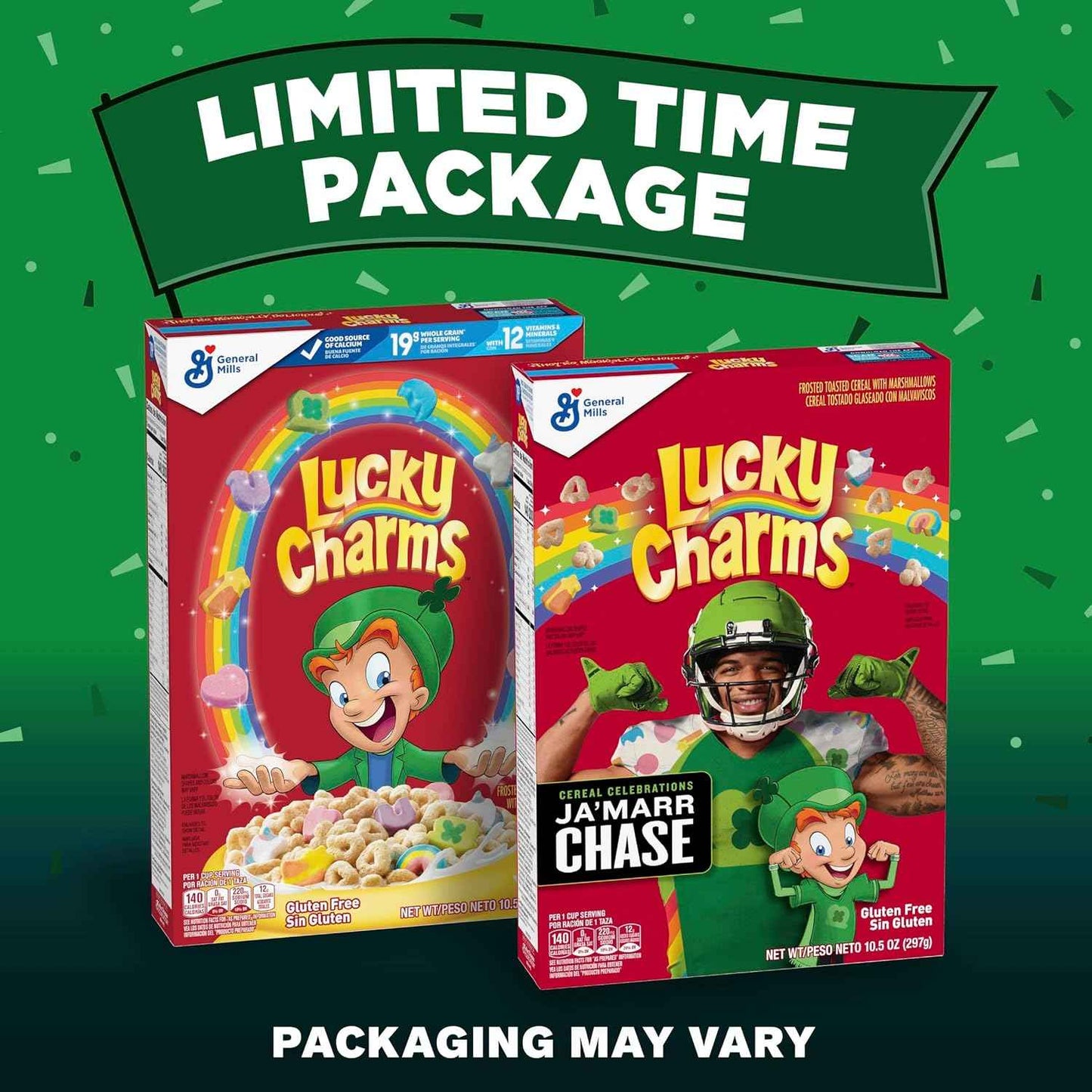 Lucky Charms Gluten Free Cereal with Marshmallows – Mindful Gluten-Free Pantry Staple for Sensitive Diets, Limited Edition Jumbo Marshmallows, 26.1 oz