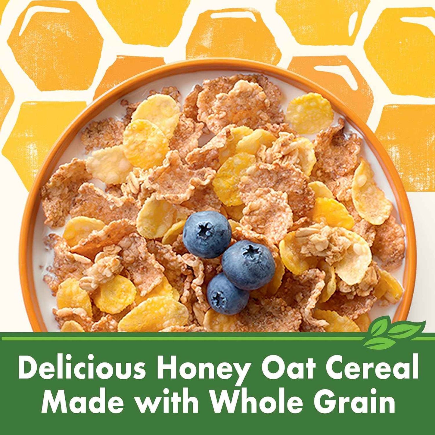 Cascadian Farm Honey Oat Crunch – Clean-Ingredient Cereal for the Clutter-Free Counter, 13.5 oz
