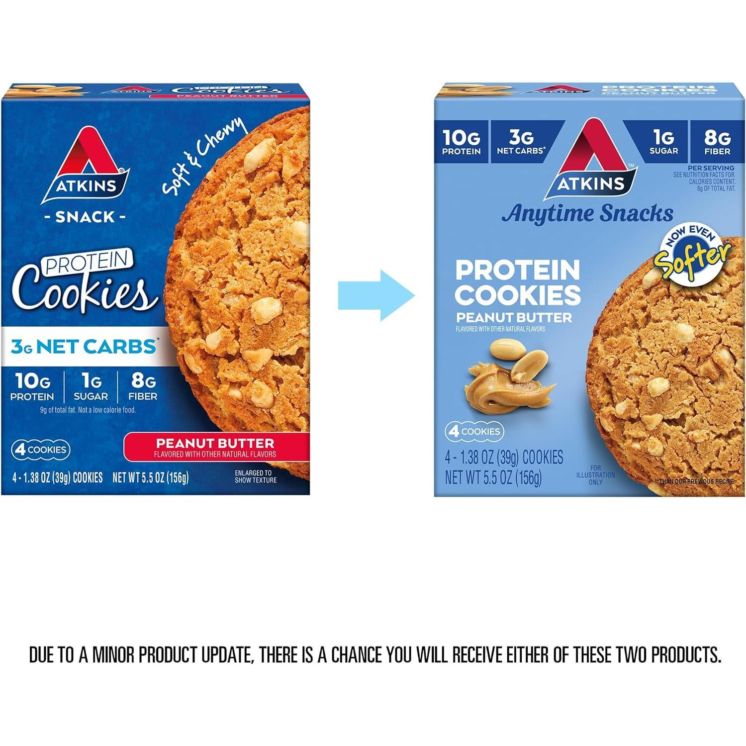 Atkins_Peanut_Butter_Protein_Cookie,_Protein_Dessert,_Rich_in_Fiber,_3g_Net_Carb,_1g_Sugar,_Keto_Friendly,_4_Count_Snack_Biscuit