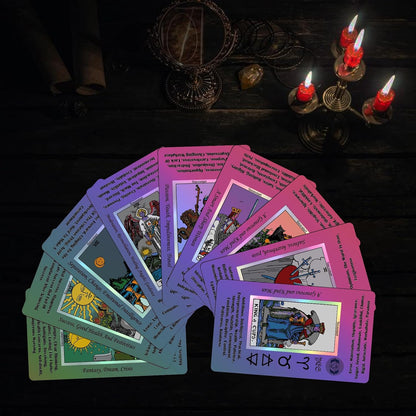 Smoostart_Pink_Tarot_Cards_with_Meanings_for_Beginners,_Tarot_Cards_Deck_with_Guidebook,_Keywords,_Element,_Planet,_Zodiac,_Chakra,_Yes_or_No,_Musical_Pitch,_Numerology,_Hebrew_Alphabet