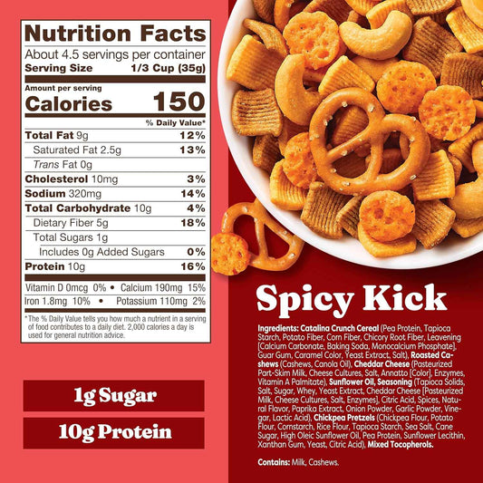 Catalina Crunch Spicy Kick Protein Mix - No-Sugar-Crash Fuel for Home Office and Deep Work Sessions