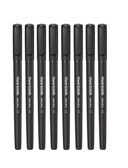 Paper Mate Write Bros Ballpoint Pen – Car and Travel Kit Writer for Lists on the Go, 1mm Medium Black Ink 8 Pack