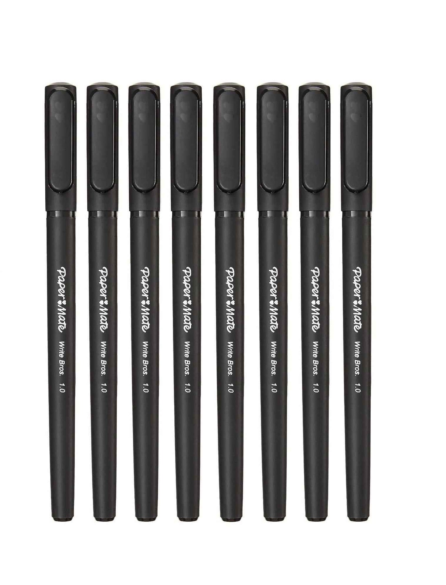 Paper Mate Write Bros Stick Pen – Jacket Pocket and Kitchen Drawer Everyday Carry, Medium Point Black 8 Pack