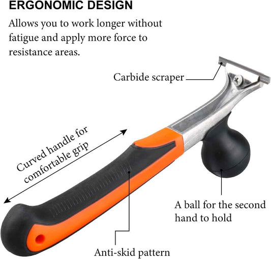 [Brand] Carbide Scraper 2-1/2 inch – Portable Rust and Decal Removal for Boat Hulls and Trailers
