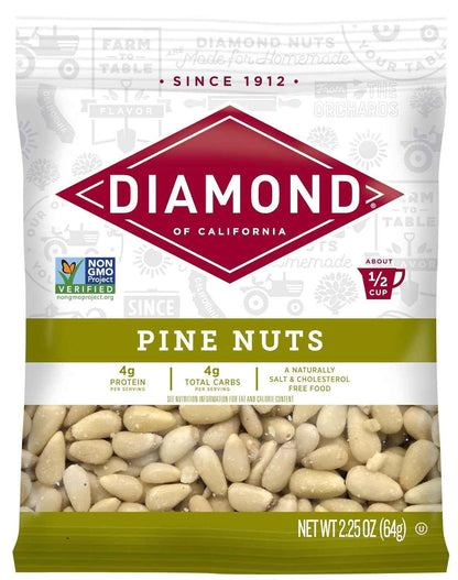 Diamond of California Pine Nuts – Portable Pantry Staple for Camping, Picnics, and Patio Salads, 2.25 oz