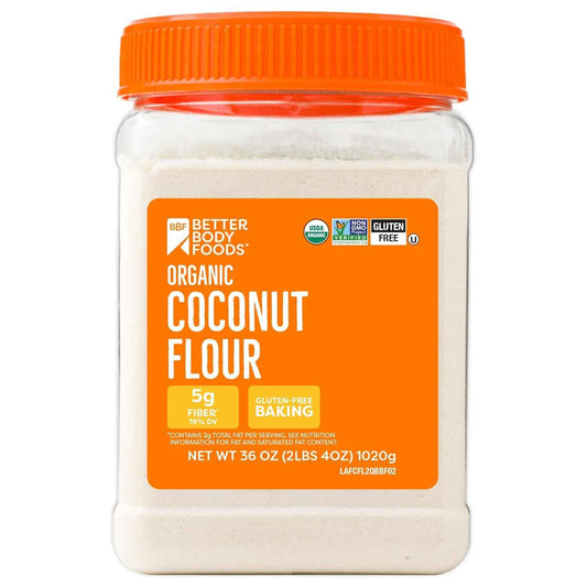 BetterBody Foods Organic Coconut Flour for Allergy-Friendly School Snacks and Family Treats