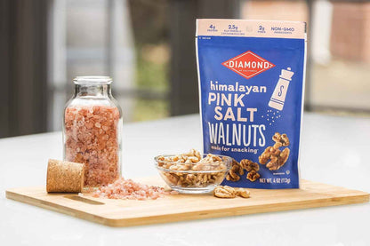 Diamond of California Himalayan Pink Salt Walnuts – Office Desk Drawer Snack for Focused Workdays