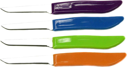 Chef Craft Select Paring Knife Set 4 Piece, Thoughtful Housewarming Gift for New Homeowners, Color Coded Precision Knives for Kitchen