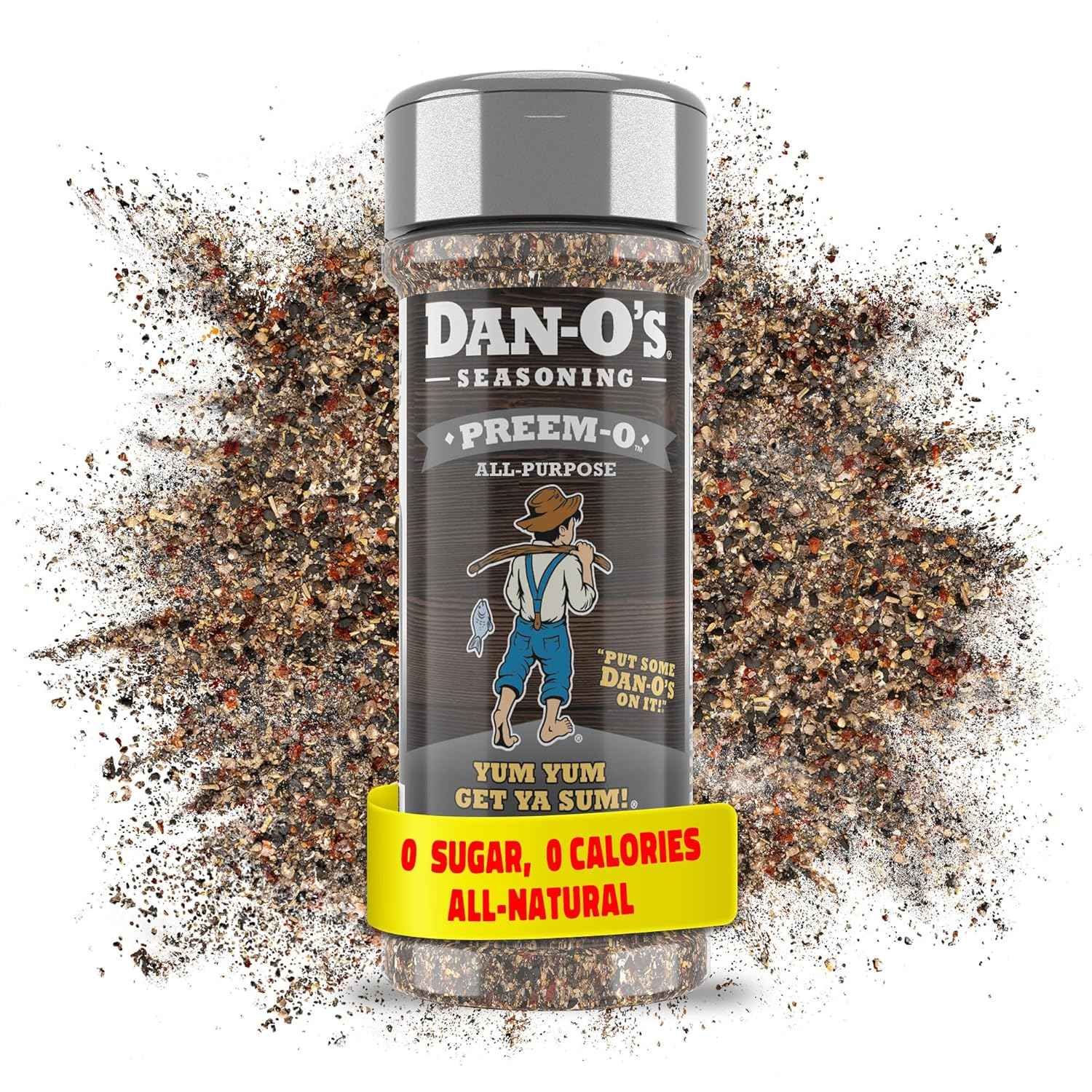 Dan-O's Preem-O Seasoning – Patio BBQ Spice Blend for Chicken and Veggies, Kosher and Sugar Free, 2.5 oz