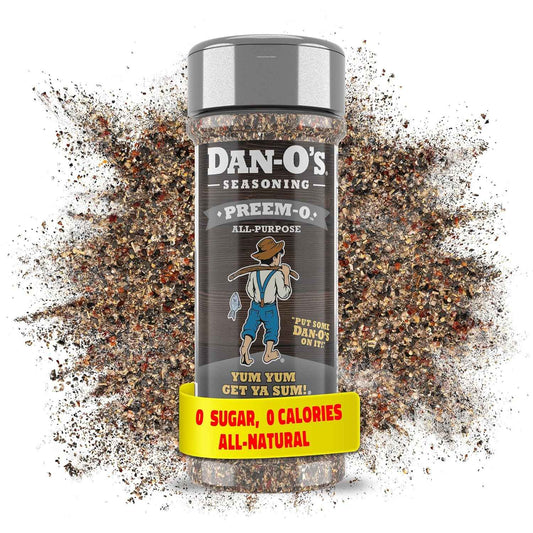 Dan-O's Preem-O Seasoning – Patio BBQ Spice Blend for Chicken and Veggies, Kosher and Sugar Free, 2.5 oz
