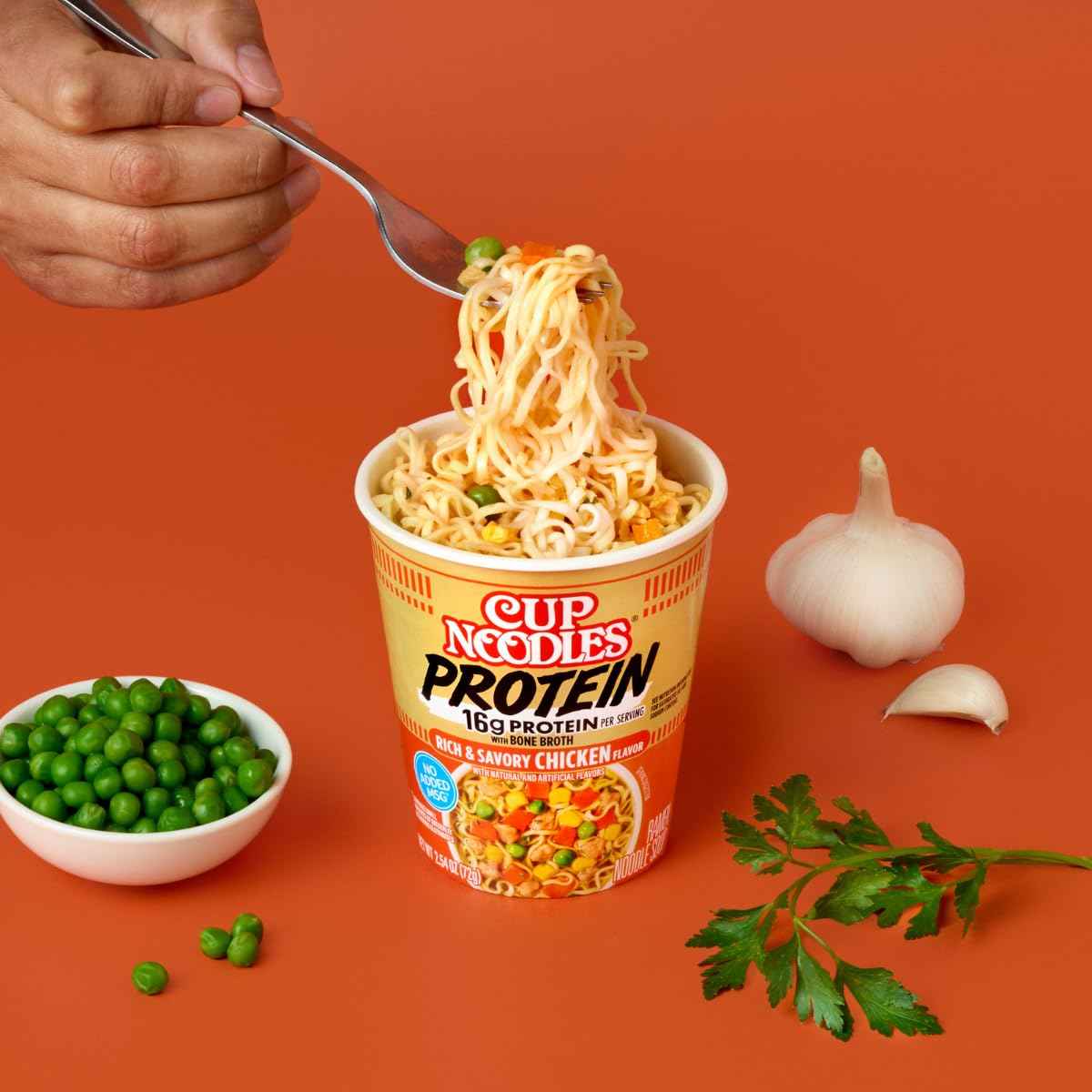 Nissin Cup Noodles Protein Ramen – Portable Hot Meal for Camping and Road Trip Stops