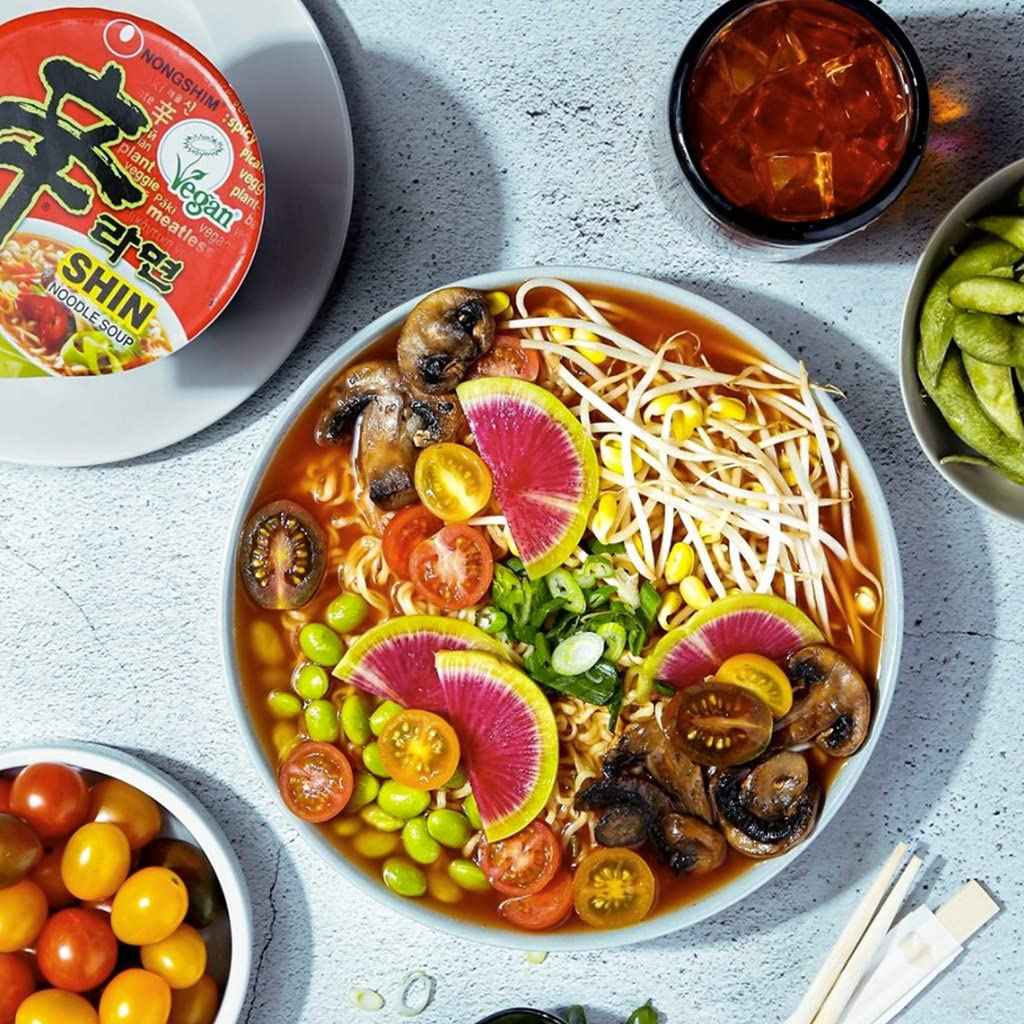 Nongshim Neoguri Spicy Seafood Cup – Pantry-Staple Instant Noodles for Focused Study Sessions and Late-Night Focus Fuel, 6-Pack