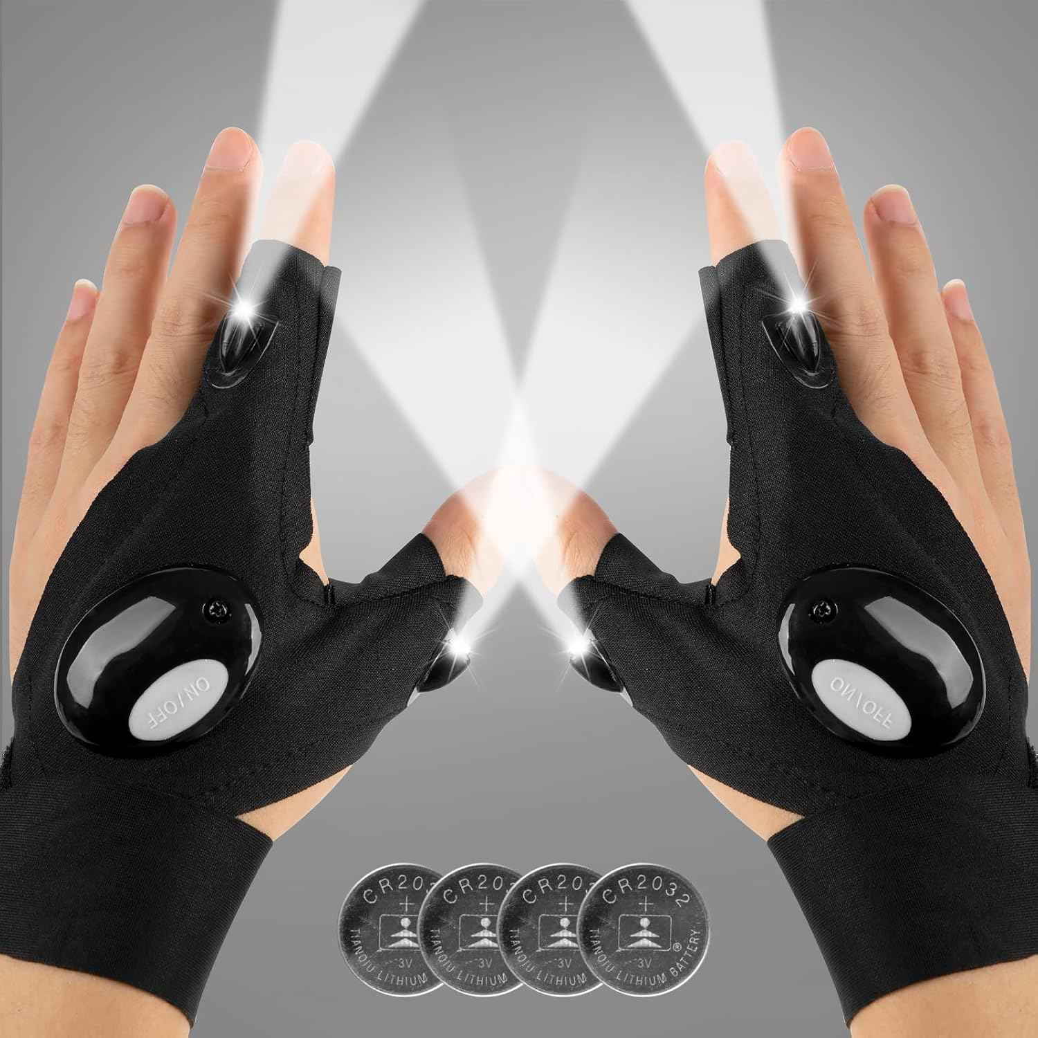 Mylivell LED Flashlight Gloves – Precision Work Light for Auto Mechanics and DIY Repairs in Dark Garages