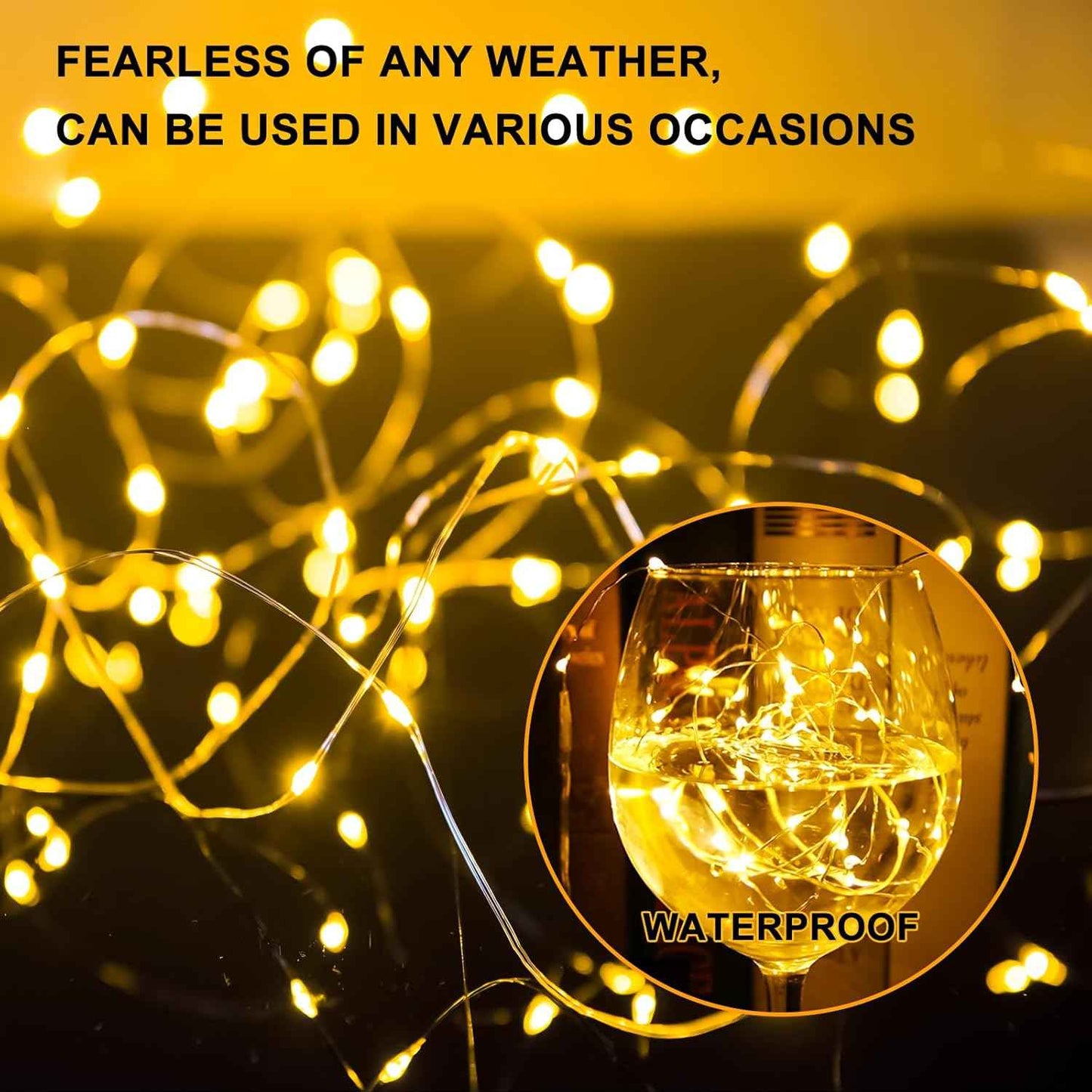 LumLux Single Strand Fairy Lights – Minimalist Bedroom Accent with 7ft Silver Wire, Less Is More Home Lighting