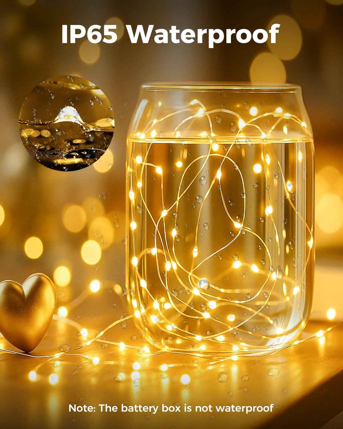 btfarm Mini String Lights 12 Pack – Battery Powered LED Fairy Lights with Flexible Silver Alloy Wire, Decorative Accent for Wall, Shelf and Mantel Styling
