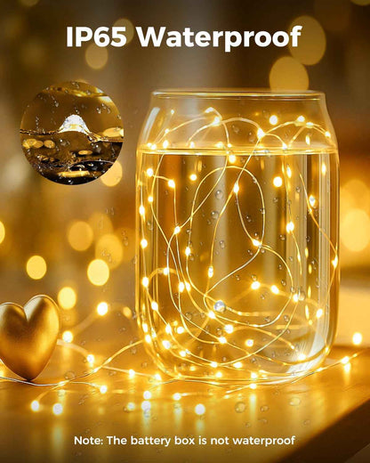 btfarm Mini String Lights 12 Pack – Battery Powered LED Fairy Lights with Flexible Silver Alloy Wire, Decorative Accent for Wall, Shelf and Mantel Styling