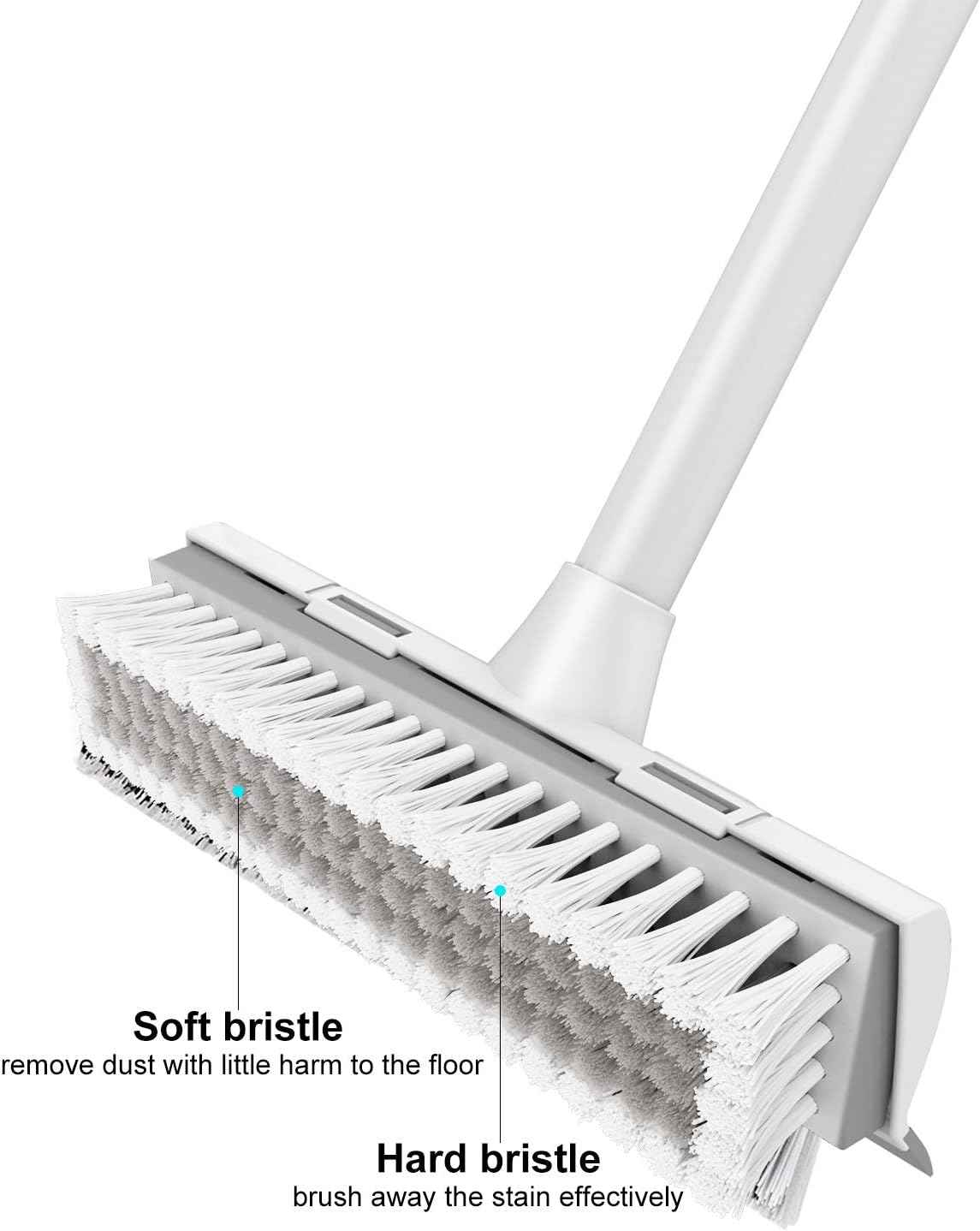 BOOMJOY Extendable Deck Scrubber with Scraper Edge – Durable Outdoor Brush for Camping and Backyard Surfaces