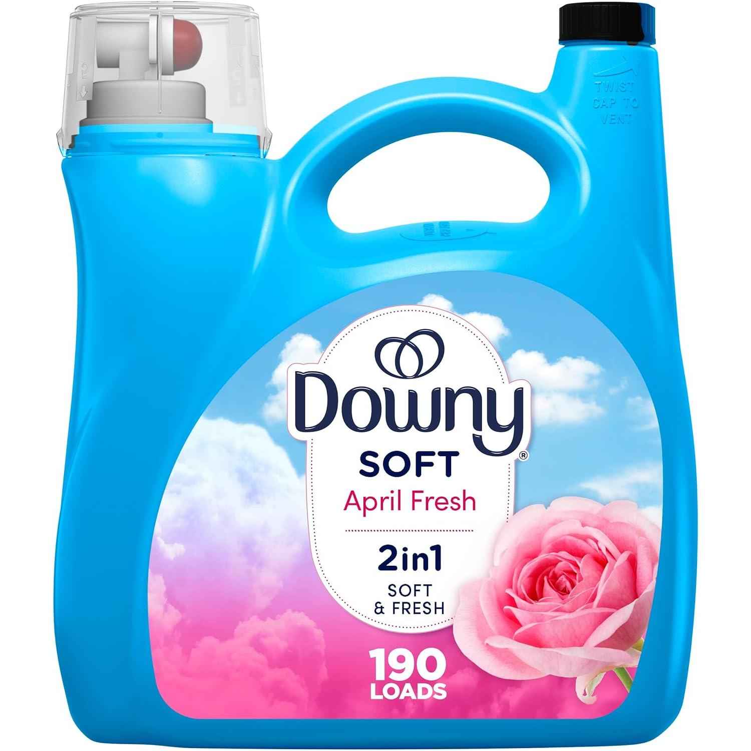 Downy Soft 2 in 1 Softener and Freshener Clean Breeze, Premium Laundry Care for Cozy Living Room Throws and Styled Linen Closets