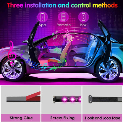 Keepsmile Interior Car Lights – Birthday Gift for Car Lovers, RGB Under Dash Lighting with Music Sync