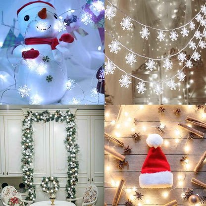 Snowpin 100 LED Snowflake Lights – Hostess Gift for Housewarming and Holiday Parties, Ready to Gift Winter Decor