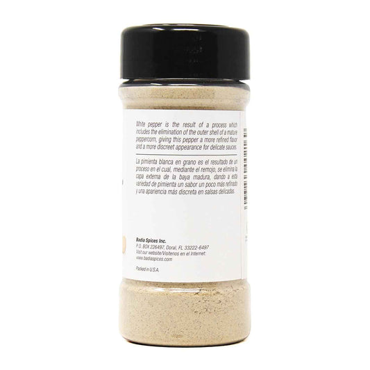 Badia Ground White Pepper, 2 oz – Premium Spice for Refined Cream Sauces, Seafood and Poultry