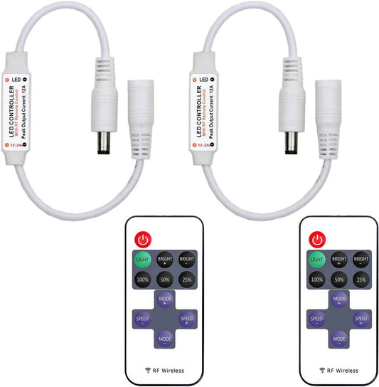 Aubric Mini RF LED Dimmer Set – Living Room Accent Lighting Remote for 5630 3014 Wall Washer Strip Setup