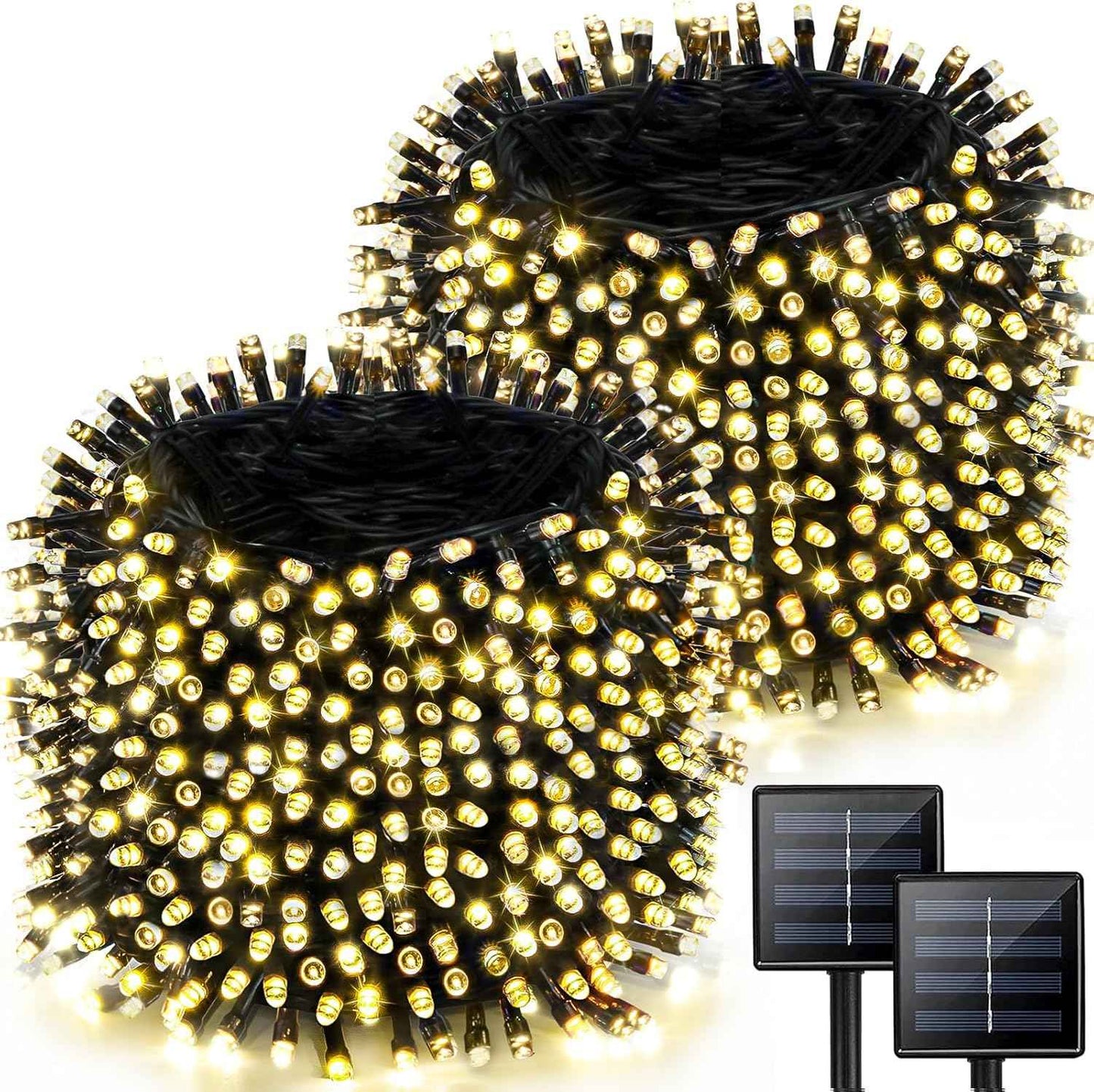 Lumivox SolarGlow – Cool White Solar String Lights, Clean Modern Lighting for Minimalist Spaces